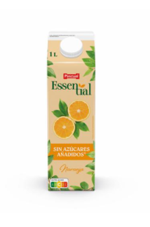 Zumo Naranja sin azúcares añadidos Pascual Essential 1L